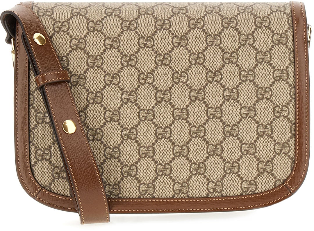 Gucci GG Supreme fabric small Horsebit 1955 shoulder bag Divers