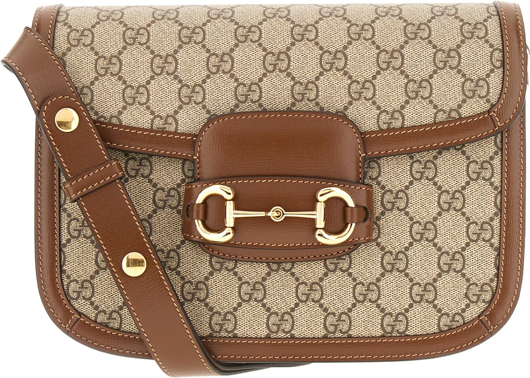 Gucci GG Supreme fabric small Horsebit 1955 shoulder bag Divers