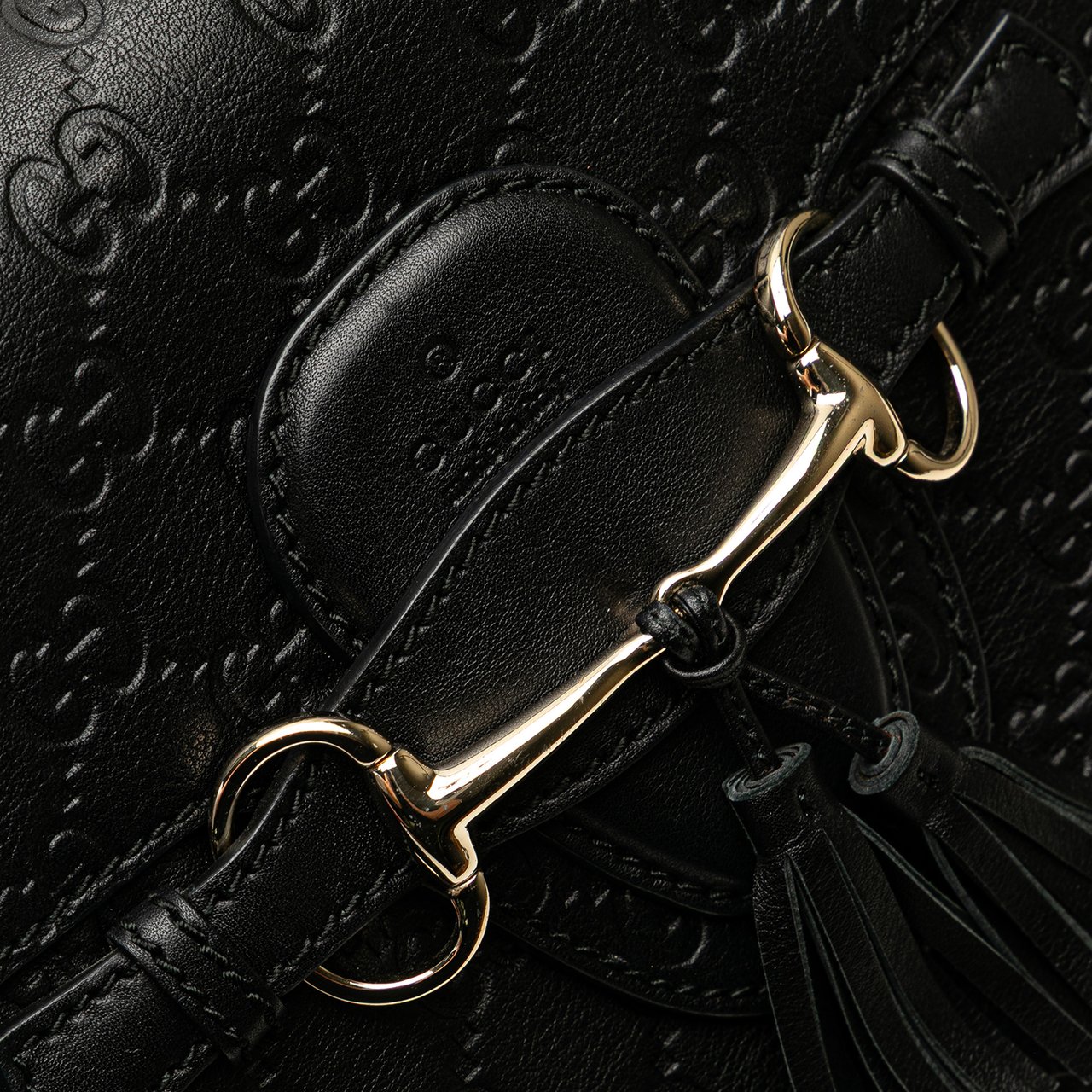 Gucci Medium Guccissima Emily Shoulder Bag Zwart