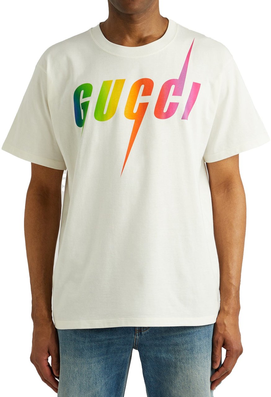 Gucci Logo Cotton T-shirt Wit