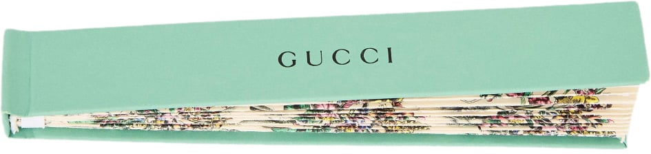 Gucci Flora Print Hand Fan Beige