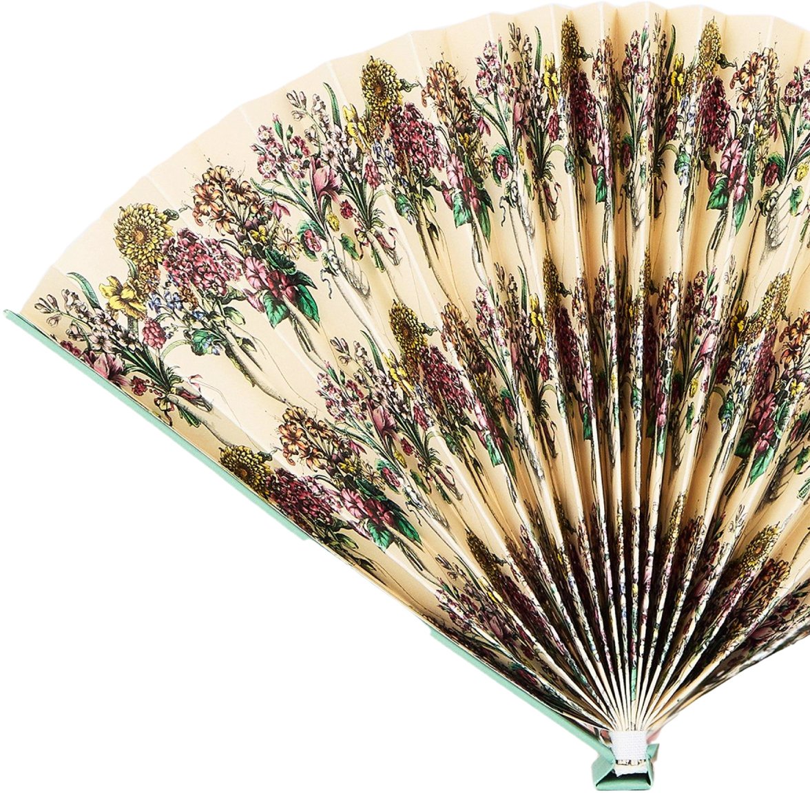 Gucci Flora Print Hand Fan Beige