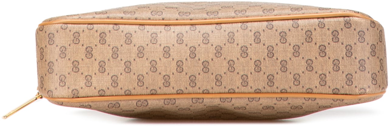 Gucci Micro GG Coated Canvas Travel Toiletry Cosmetic Pouch Bruin