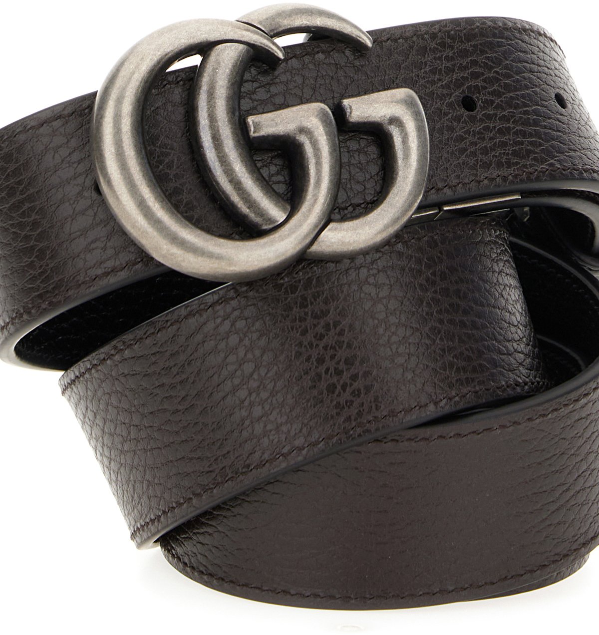 Gucci Gucci Black leather reversible belt Zwart