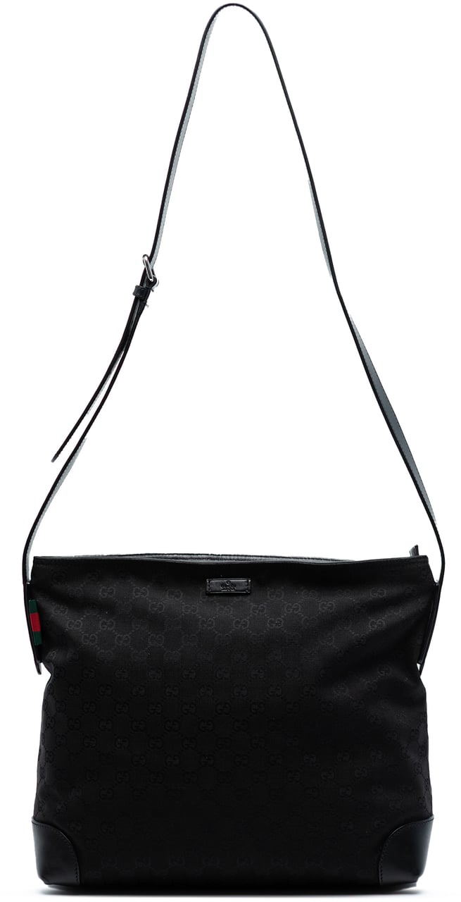 Gucci GG Canvas Web Crossbody Zwart