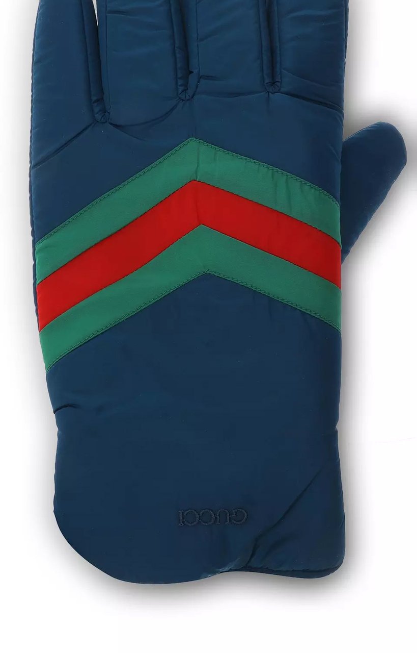 Gucci Nastro Logo Gloves Beige
