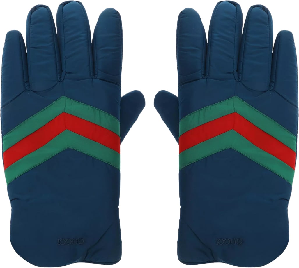 Gucci Nastro Logo Gloves Beige