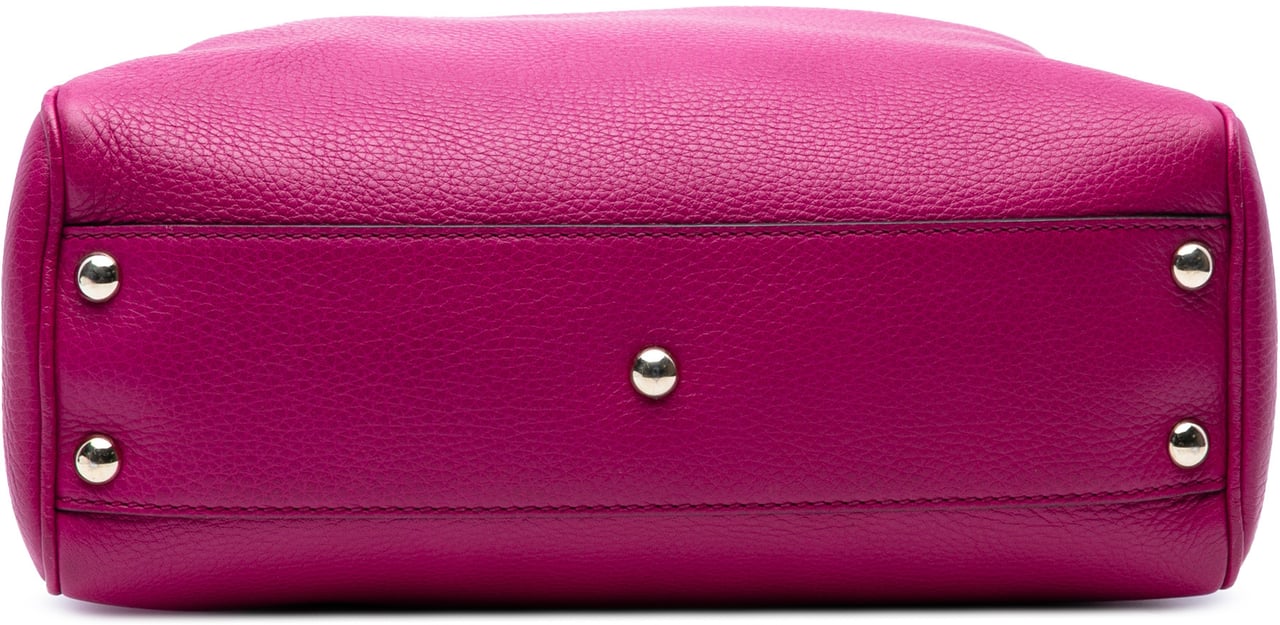 Gucci Small Calfskin Bamboo Shopper Satchel Roze