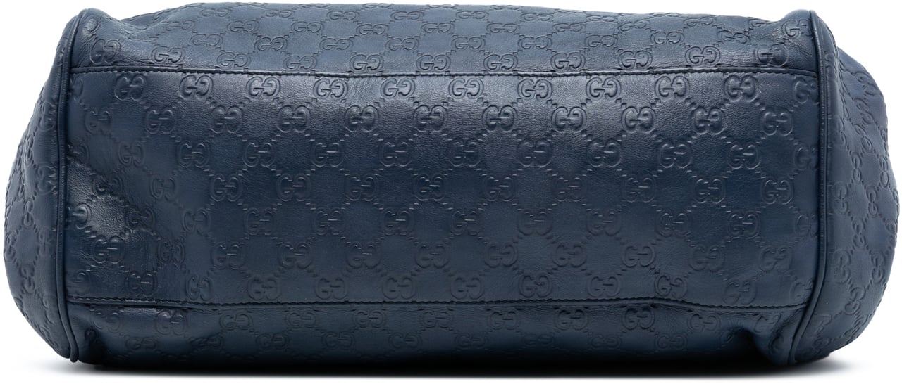 Gucci Large Guccissima Emily Chain Shoulder Bag Blauw