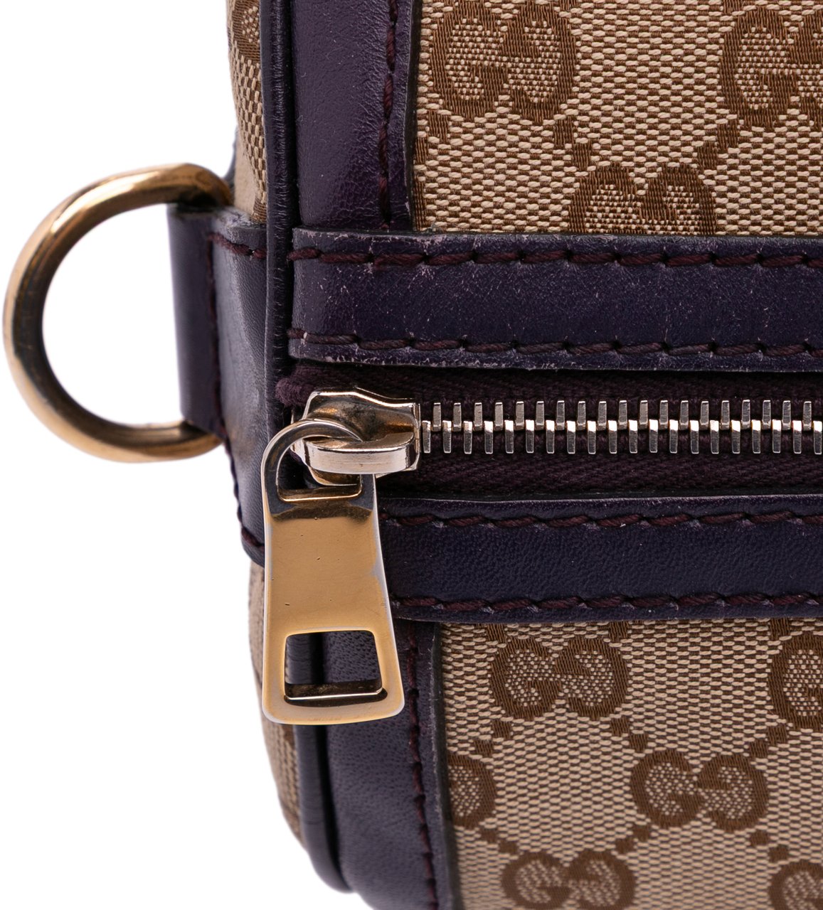 Gucci Medium GG Canvas Web Joy Boston Bag Bruin