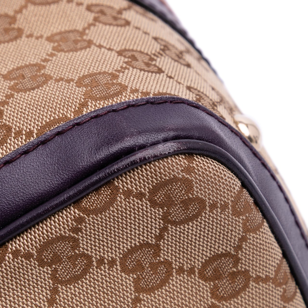 Gucci Medium GG Canvas Web Joy Boston Bag Bruin