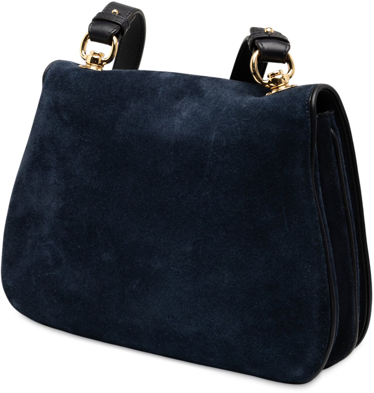 Gucci Medium Suede Blondie Crossbody Blauw