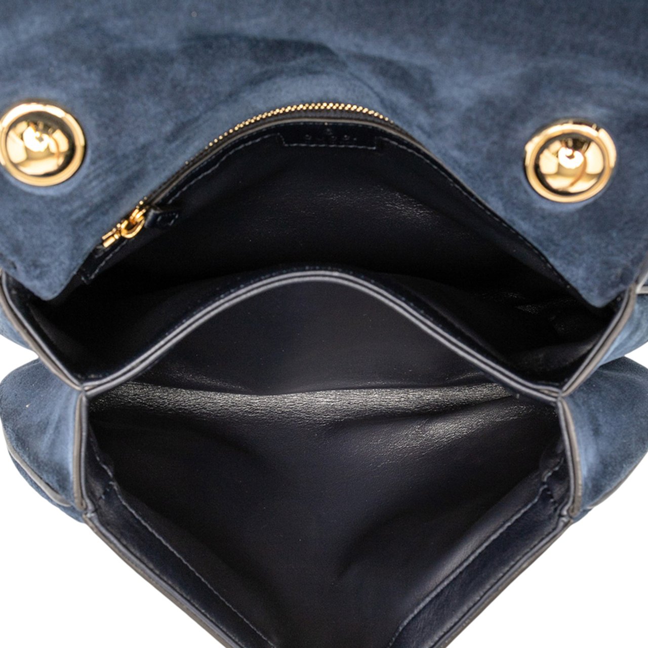 Gucci Medium Suede Blondie Crossbody Blauw