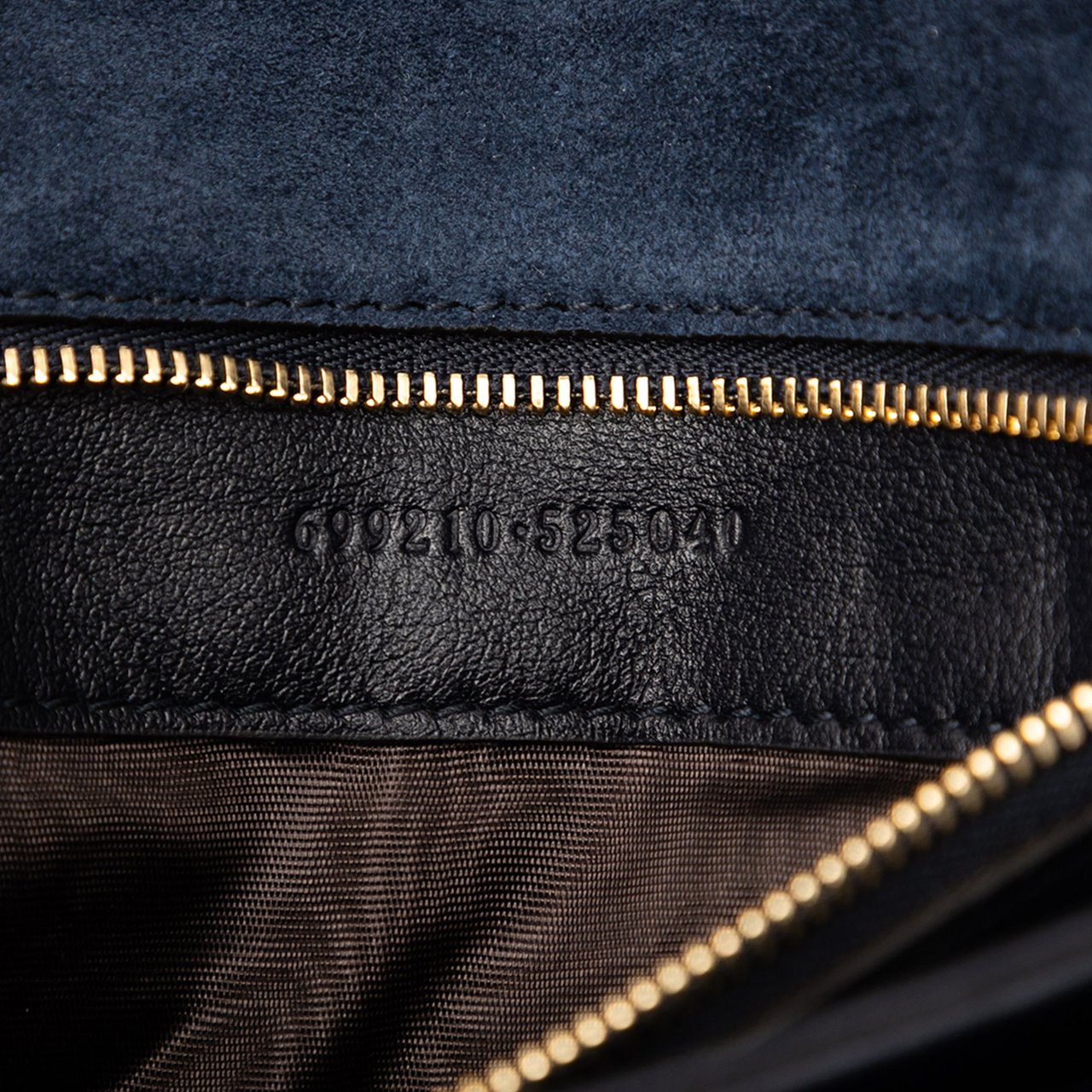 Gucci Medium Suede Blondie Crossbody Blauw