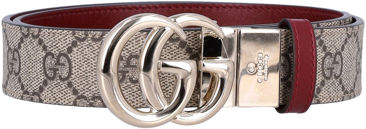 Gucci Reversible GG Marmont wide belt Bruin