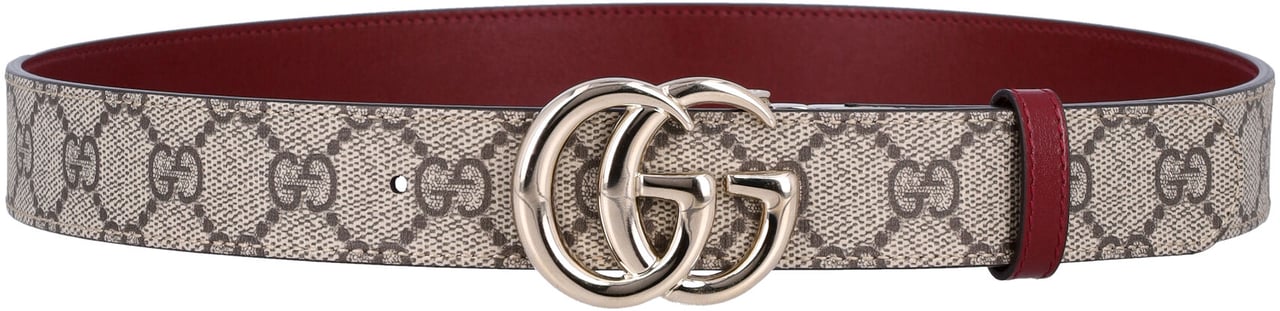Gucci Reversible GG Marmont wide belt Bruin