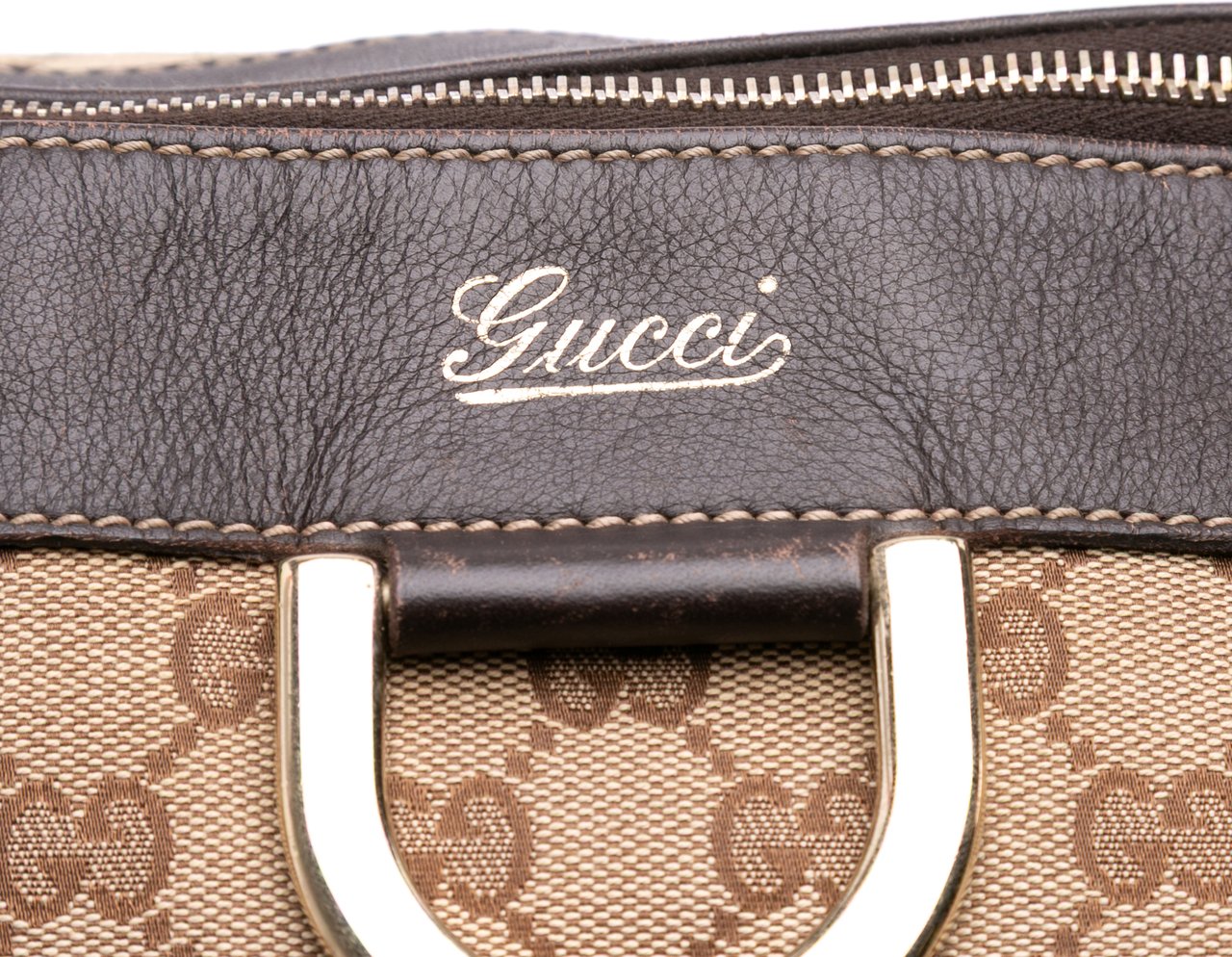 Gucci GG Canvas Abbey D Ring Tote Bruin