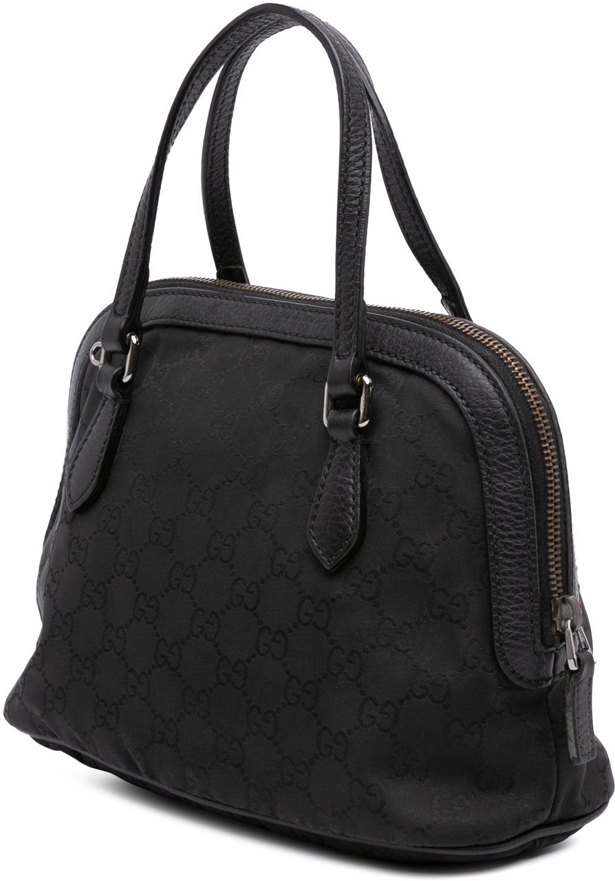 Gucci Mini GG Nylon Dome Satchel Zwart