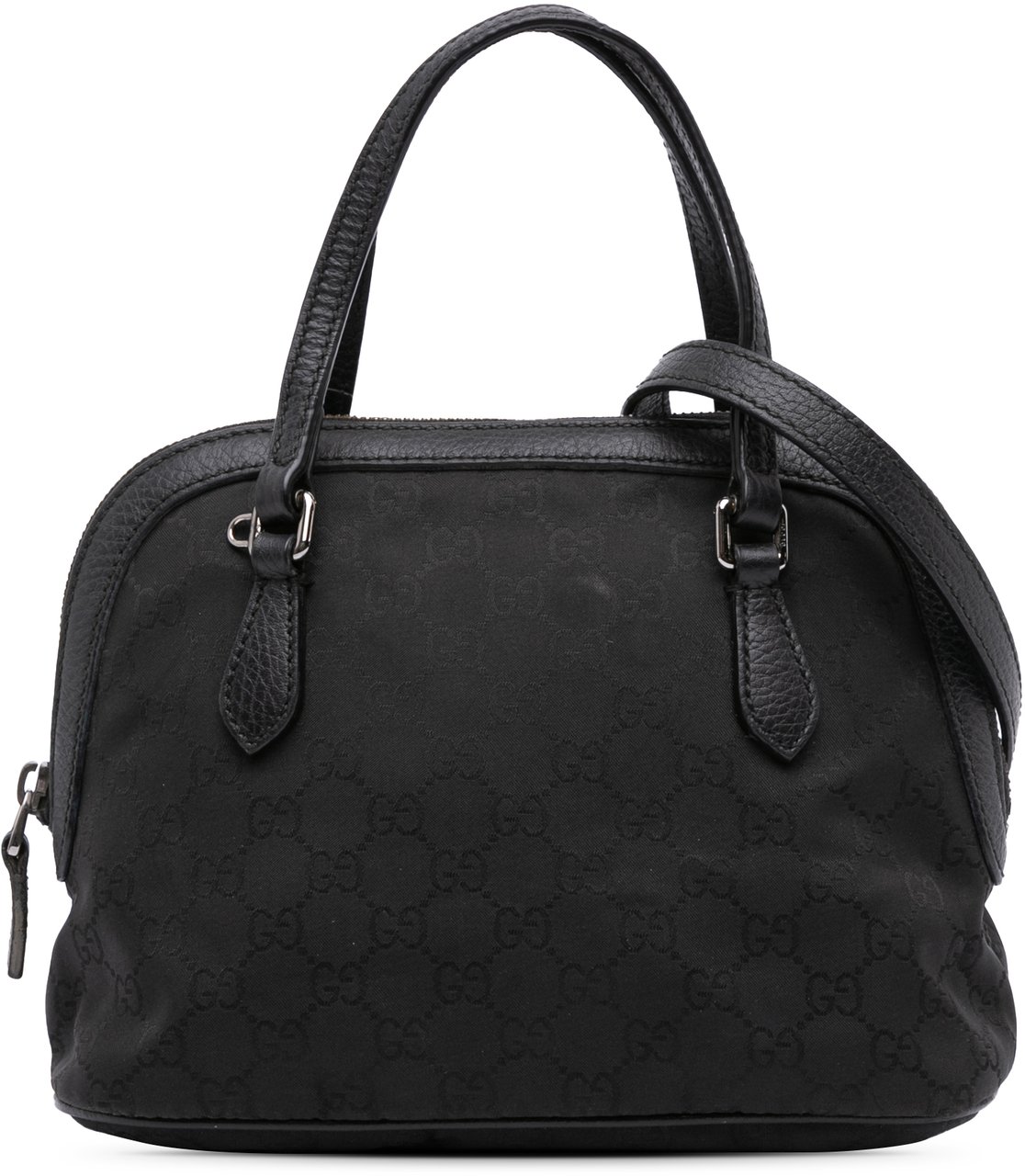 Gucci Mini GG Nylon Dome Satchel Zwart