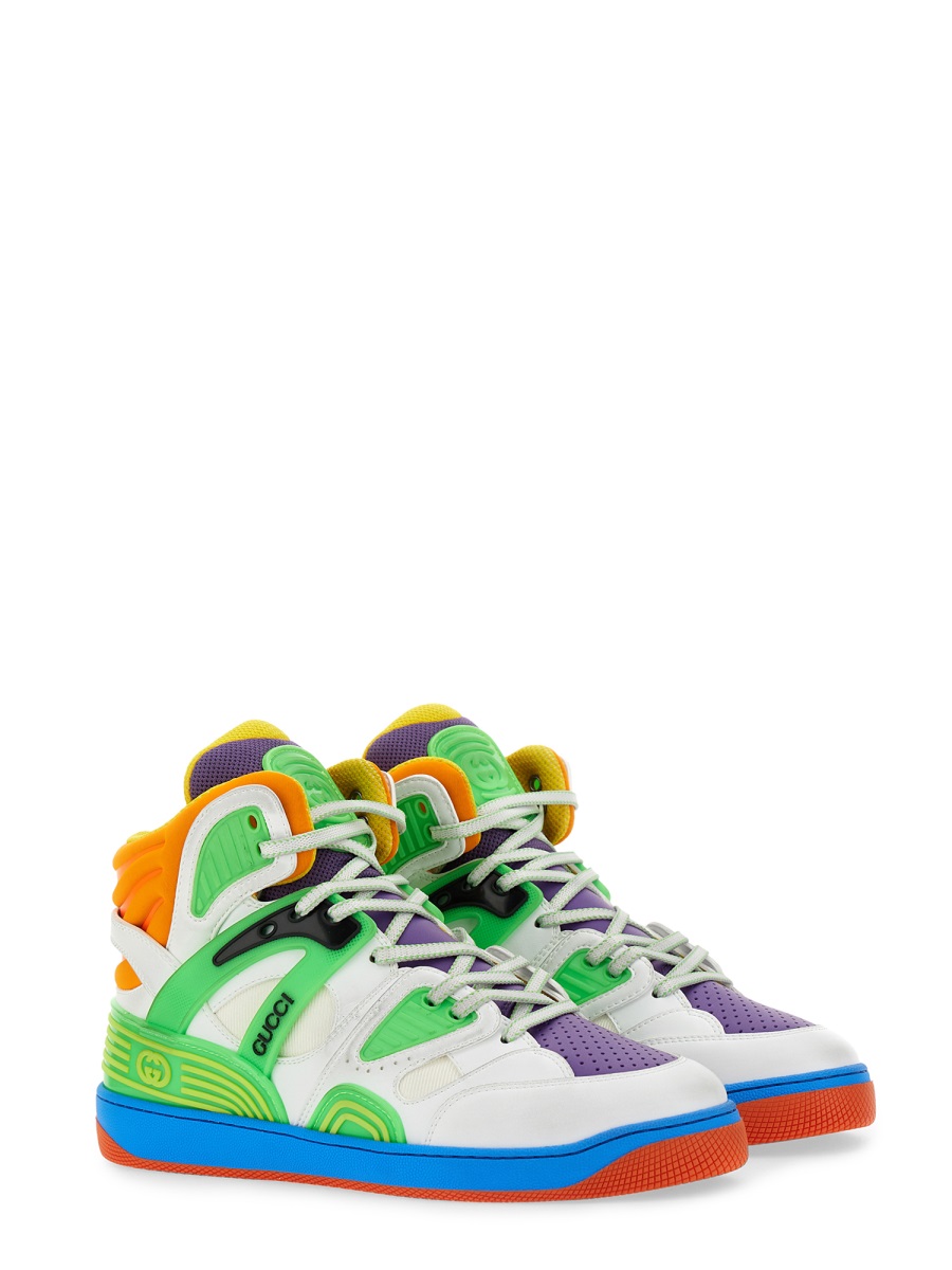 Gucci Low-Height Basketball Sneakers with 2.5 cm Rubber Sole Wit