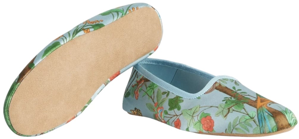 Gucci Satin Voyage Tian Slippers Blauw