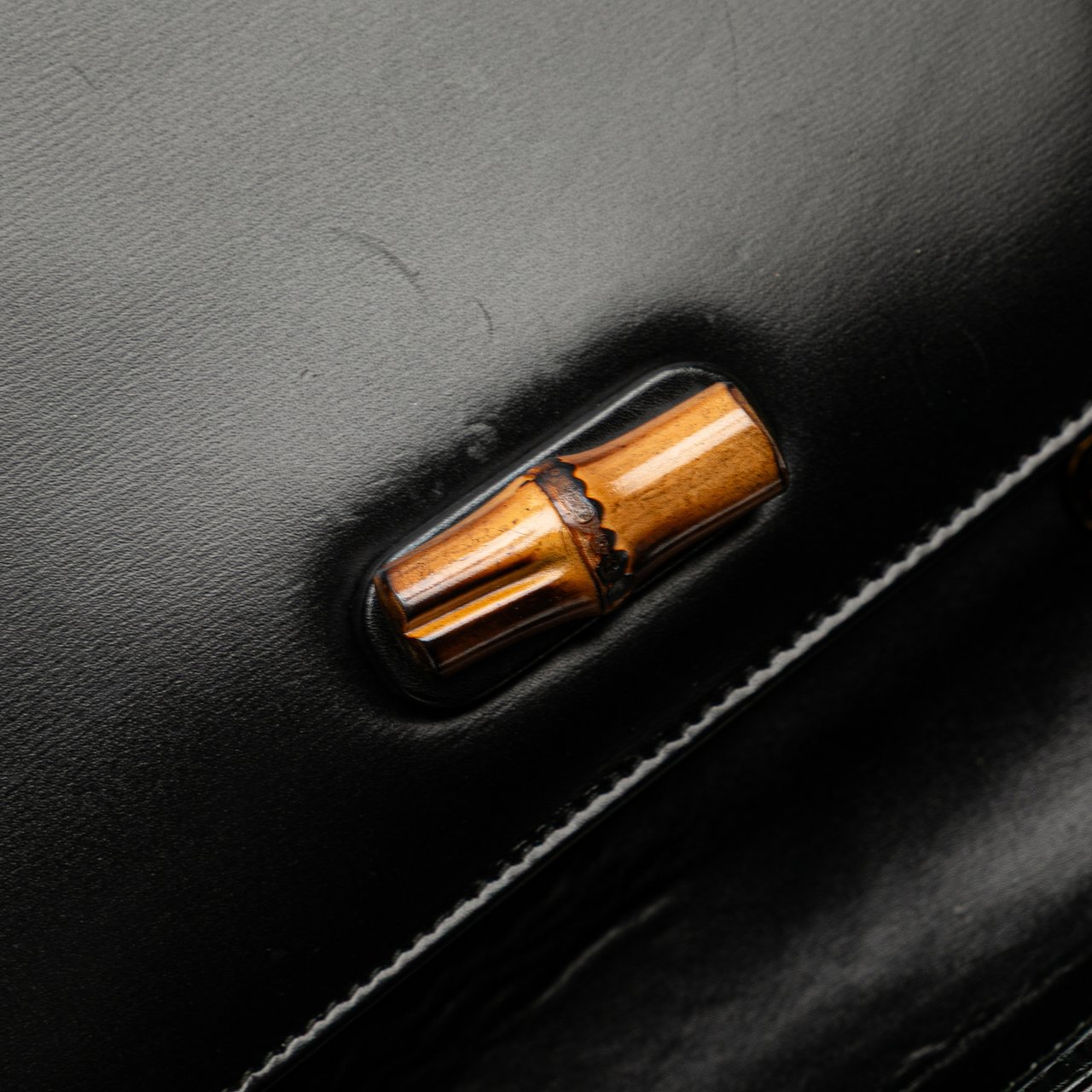 Gucci Calfskin Bamboo Night Zwart