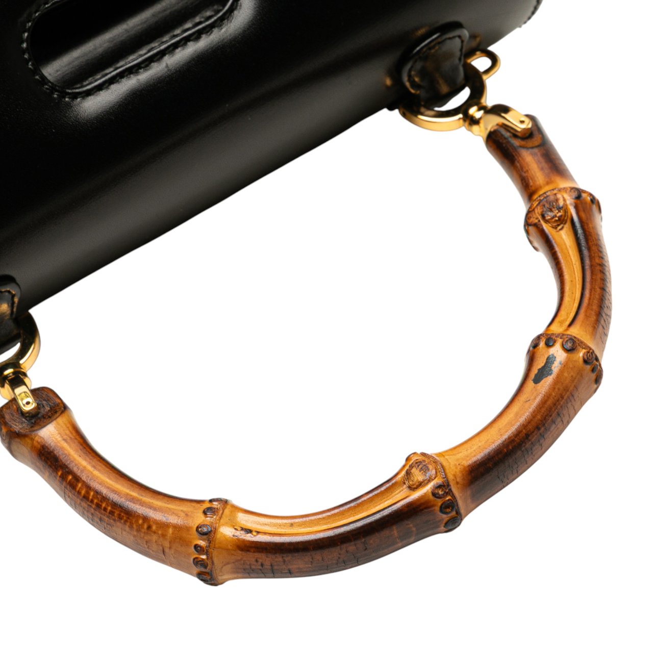 Gucci Calfskin Bamboo Night Zwart
