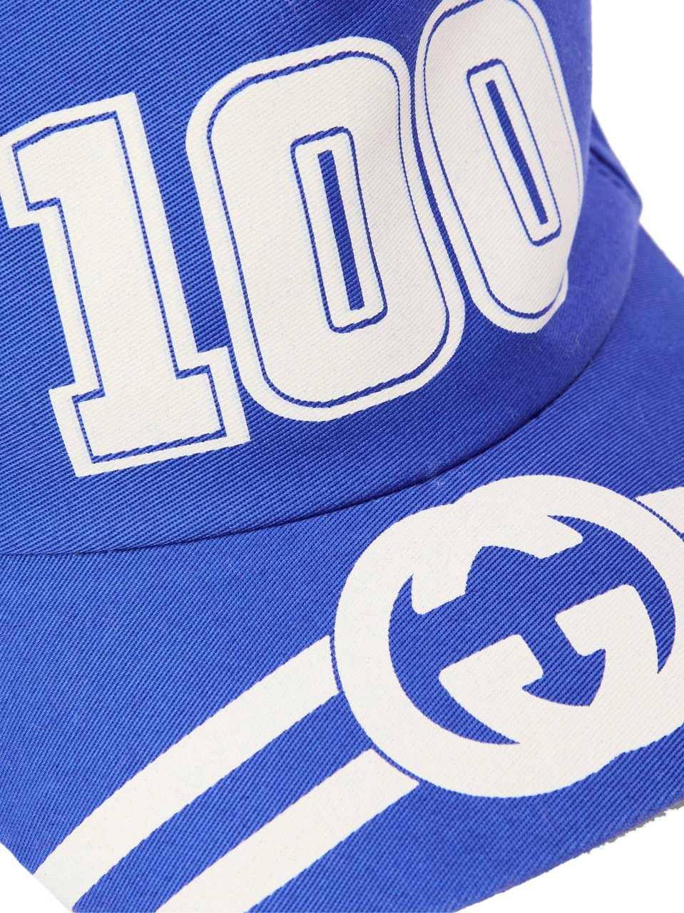 Gucci Gg Logo College Baseball Cap Blauw