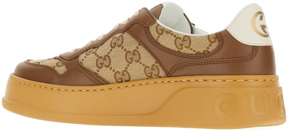 Gucci Gucci Leather and Original GG fabric GG sneakers Divers