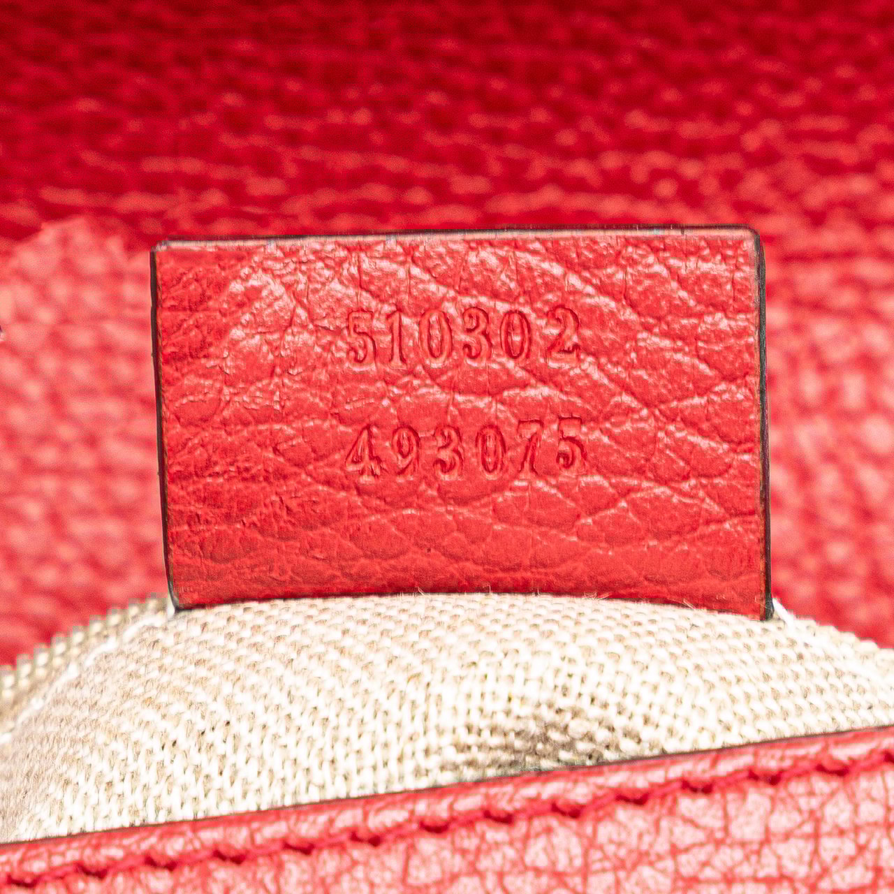 Gucci Small Dollar Calf Interlocking G Satchel Rood