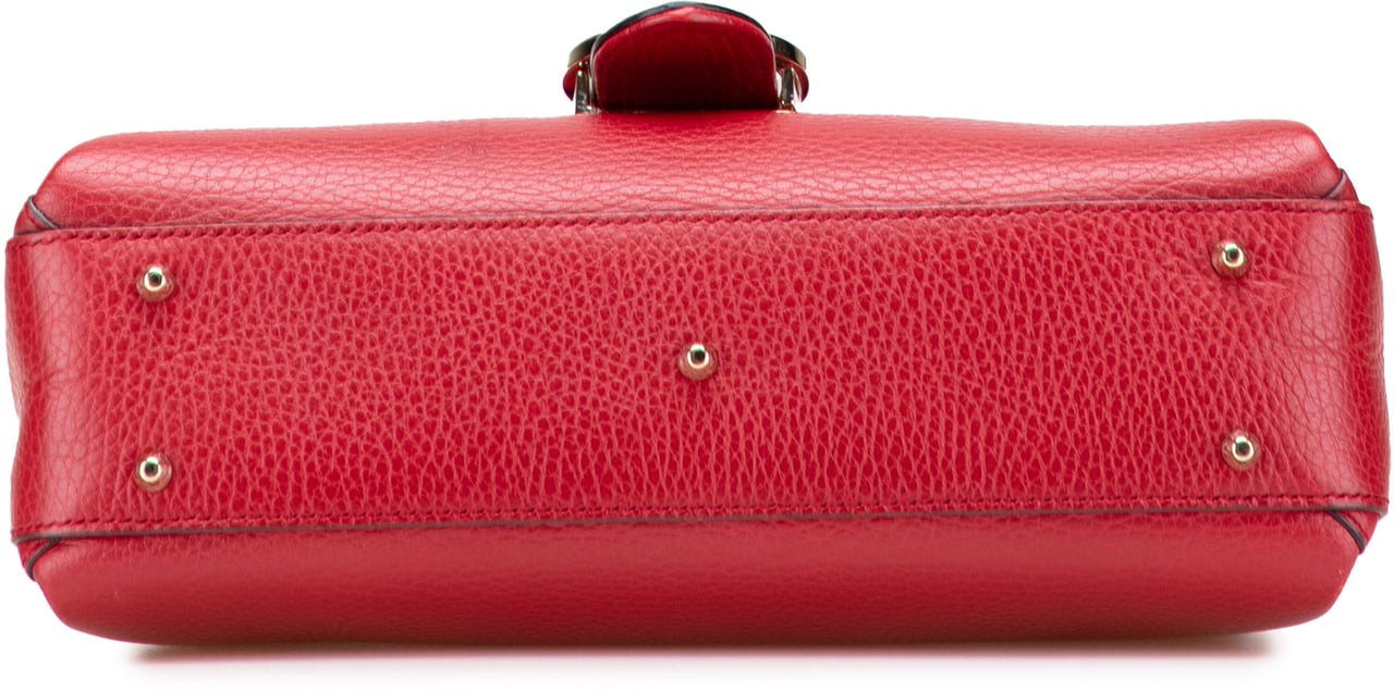 Gucci Small Dollar Calf Interlocking G Satchel Rood