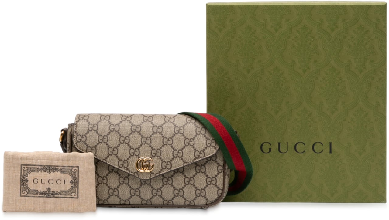 Gucci GG Supreme Ophidia Pochette Crossbody Bruin