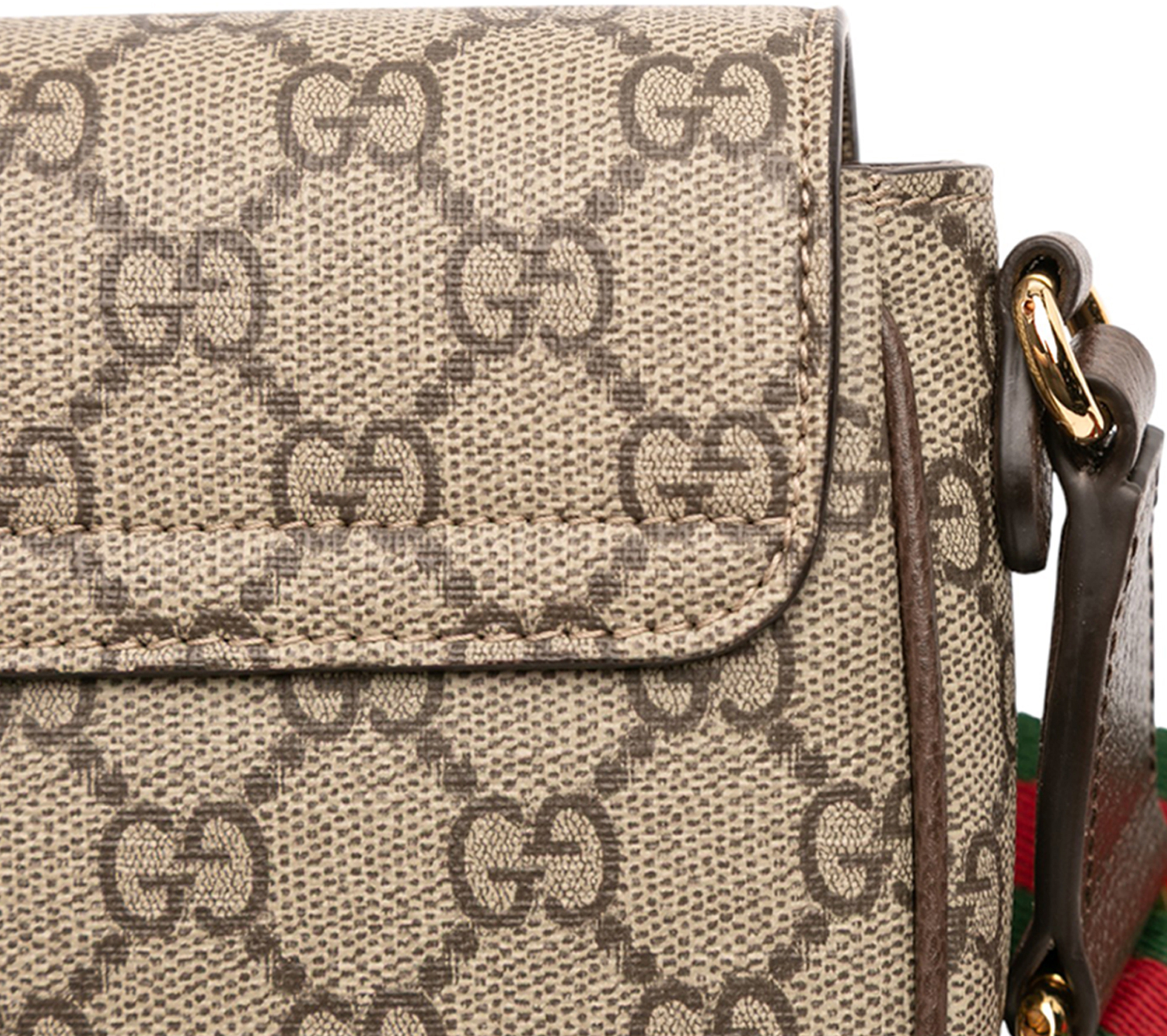 Gucci GG Supreme Ophidia Pochette Crossbody Bruin