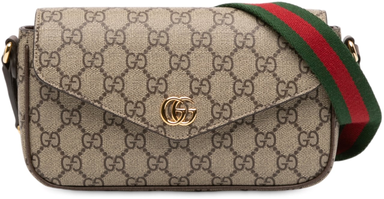 Gucci GG Supreme Ophidia Pochette Crossbody Bruin