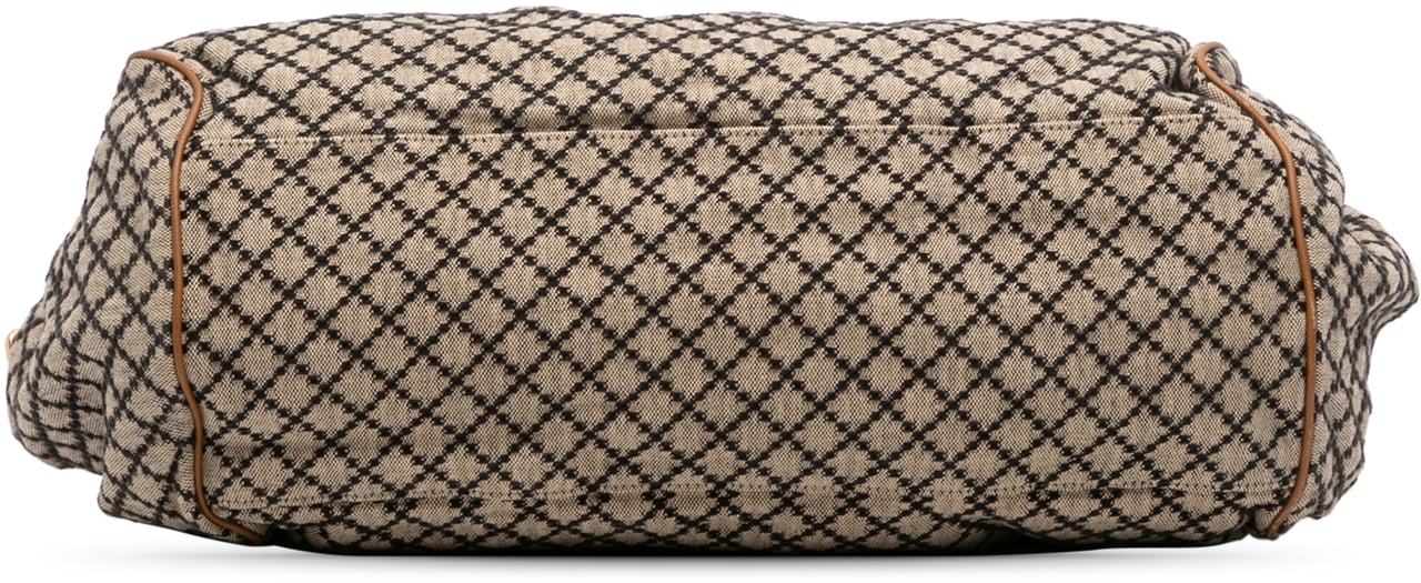 Gucci Diamante Canvas Sukey Satchel Bruin