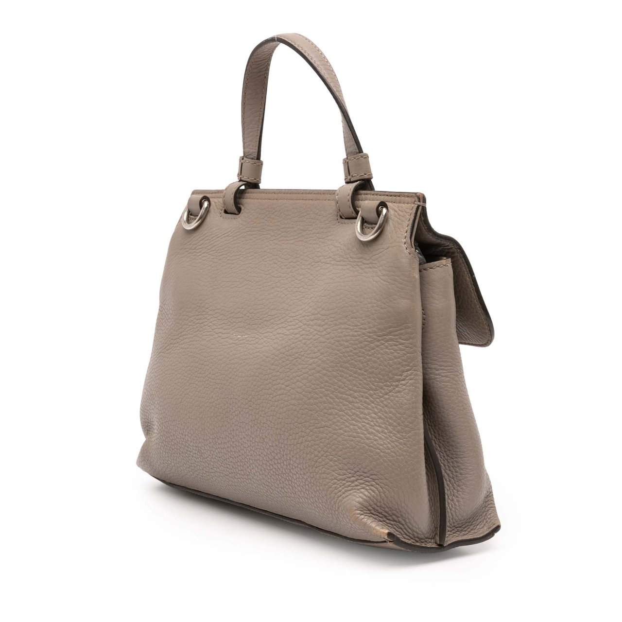 Gucci Small Leather Bamboo Daily Satchel Bruin