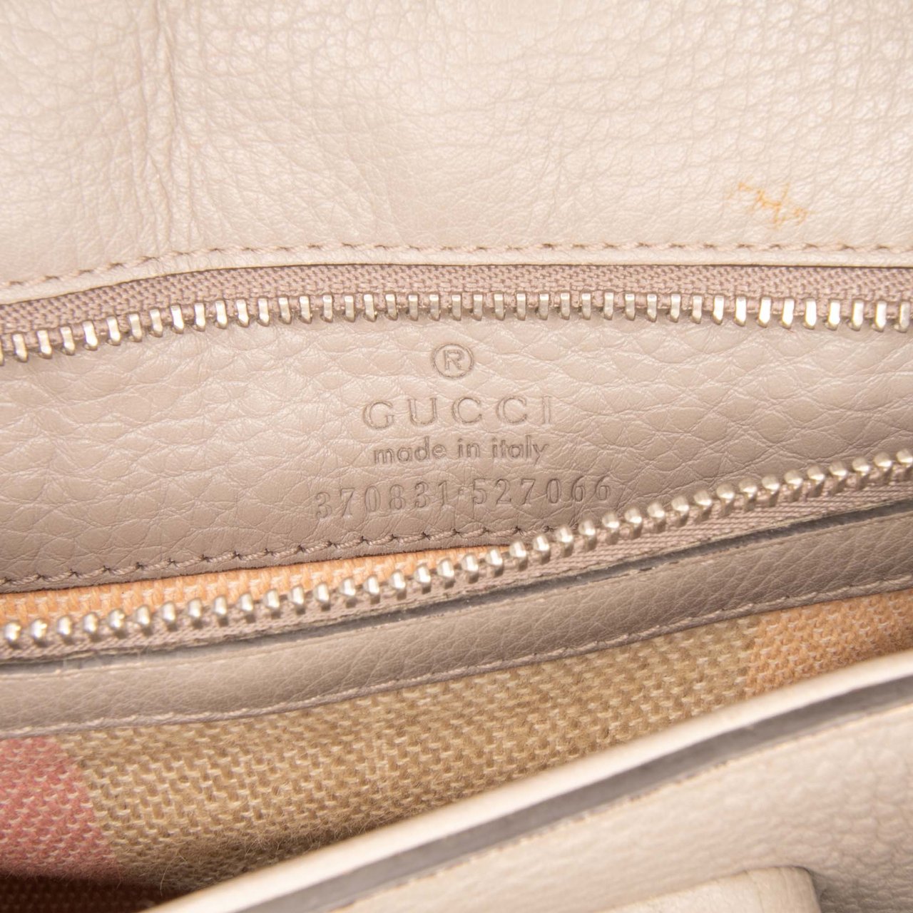 Gucci Small Leather Bamboo Daily Satchel Bruin