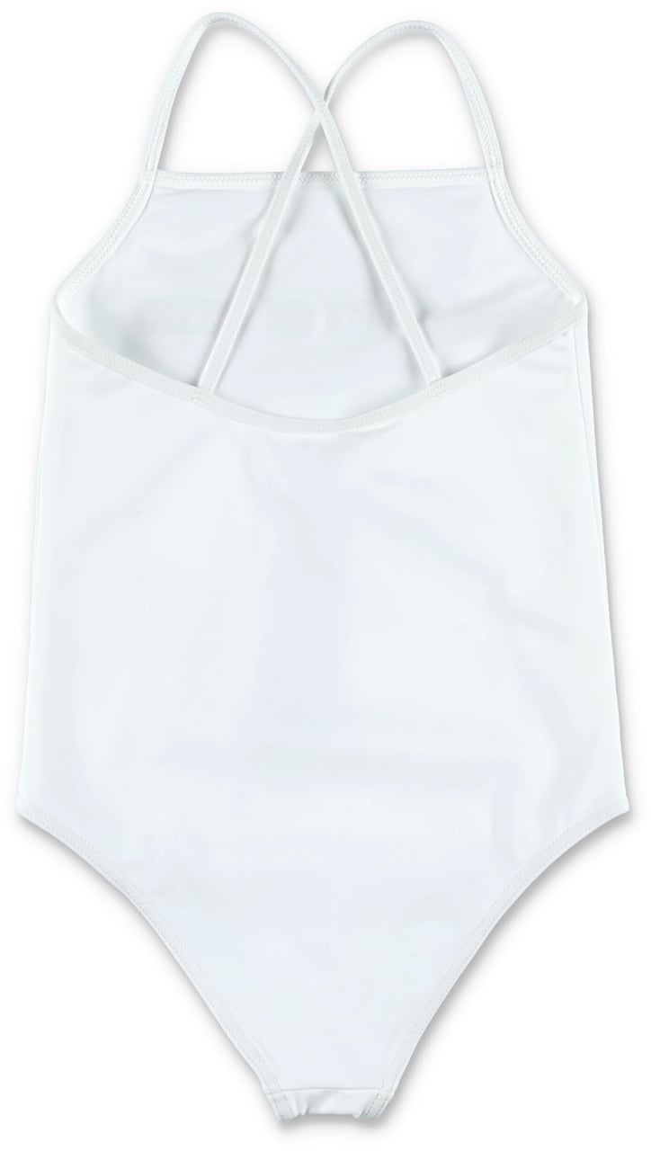 Gucci Kid - Printed lycra swimsuit Wit