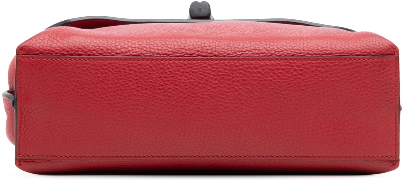 Gucci Small Leather Bamboo Daily Satchel Rood