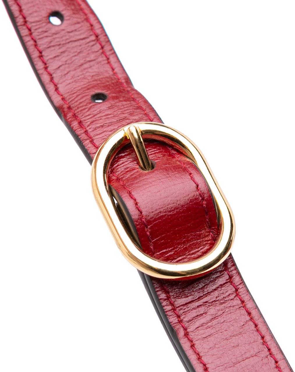 Gucci Medium Suede GG Ring Torchon Shoulder Bag Rood