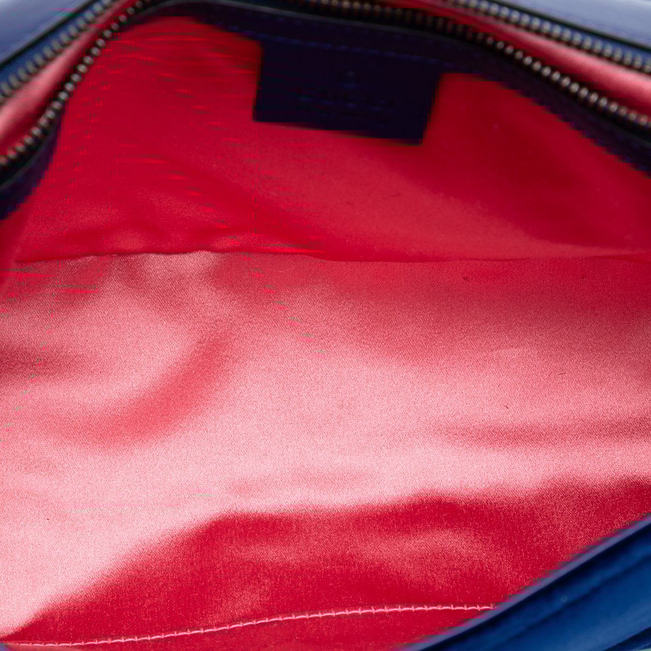 Gucci Large GG Marmont Matelasse Velvet Shoulder Bag Blauw