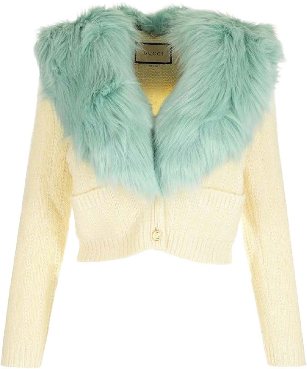 Gucci Wool And Cashmere Cardigan Wit