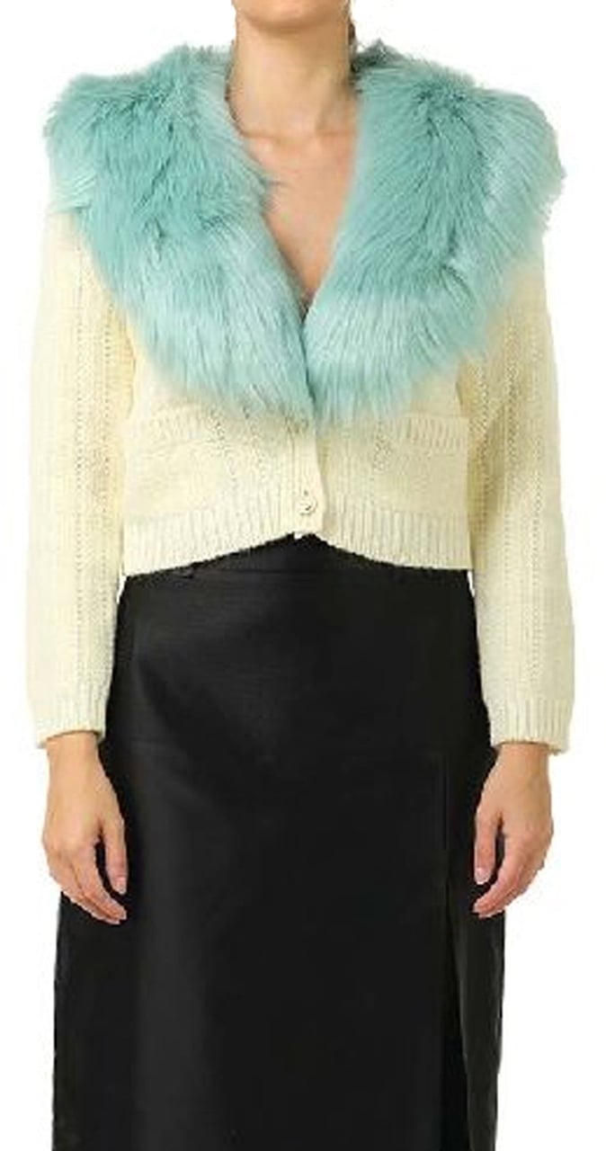 Gucci Wool And Cashmere Cardigan Wit