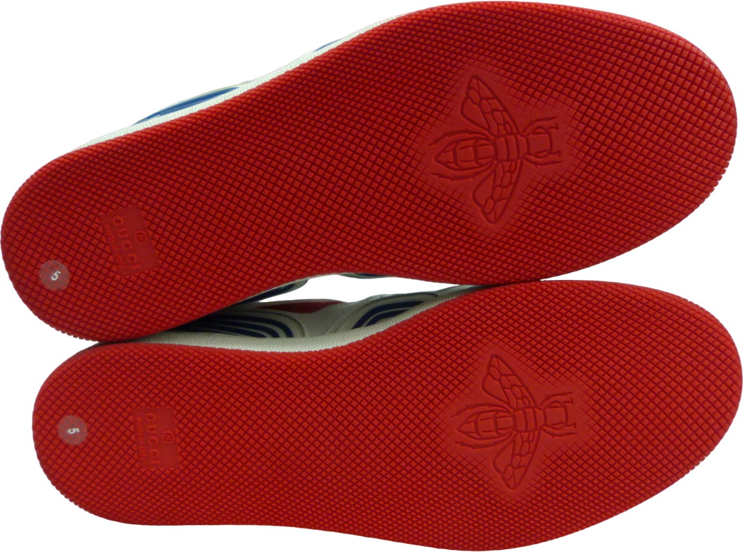 Gucci Sneakers Bianche e Rosse Wit