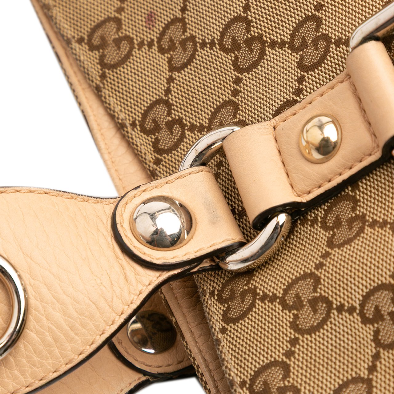 Gucci GG Canvas Icon Bit Tote Bruin