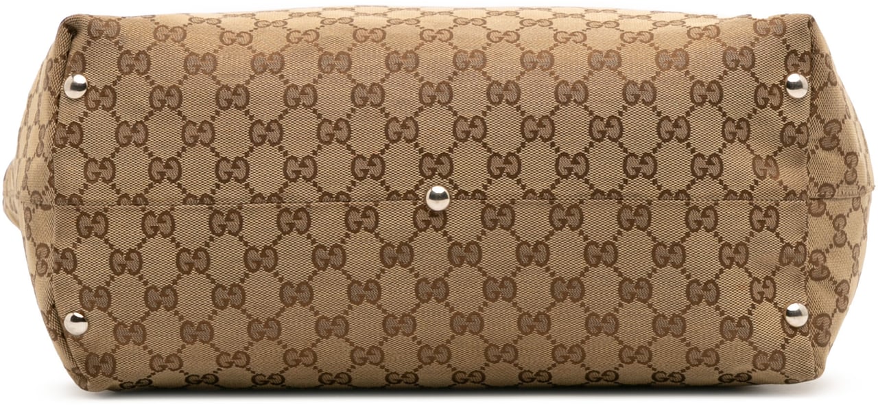 Gucci GG Canvas Icon Bit Tote Bruin
