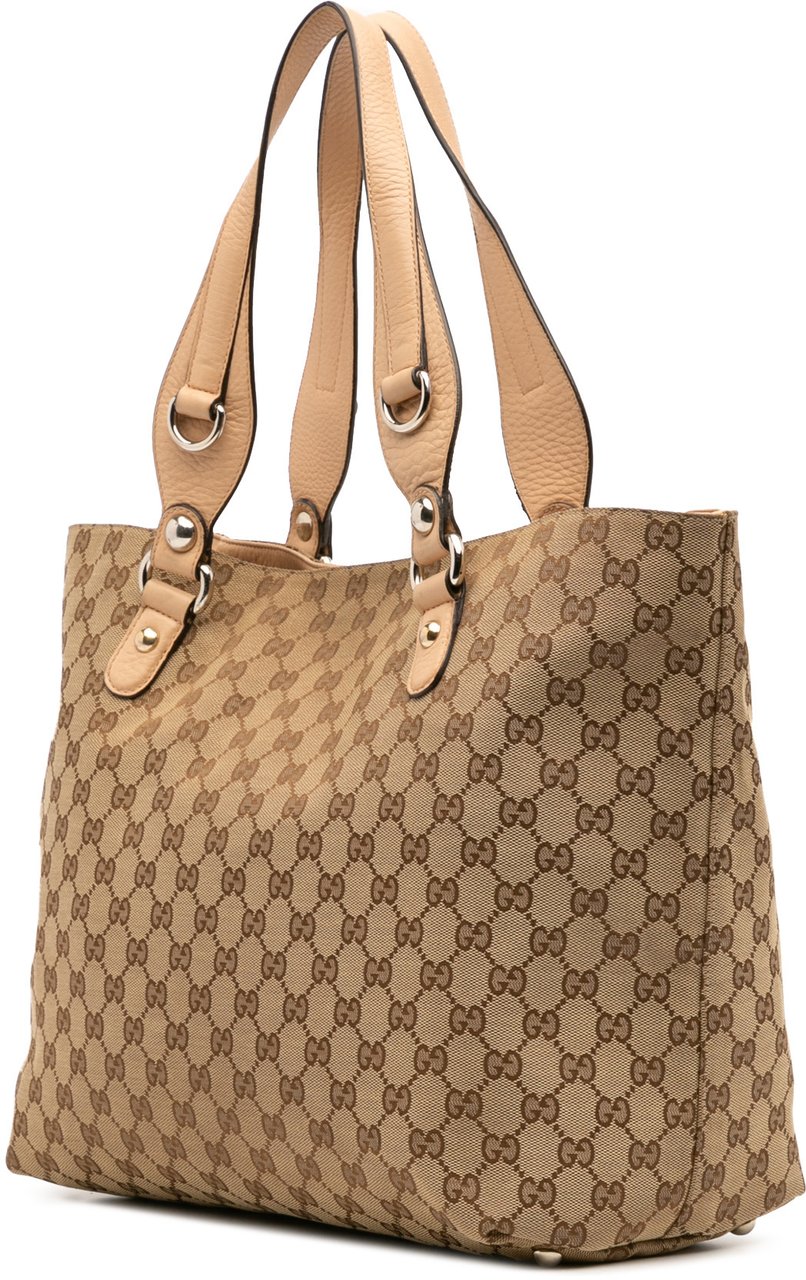 Gucci GG Canvas Icon Bit Tote Bruin