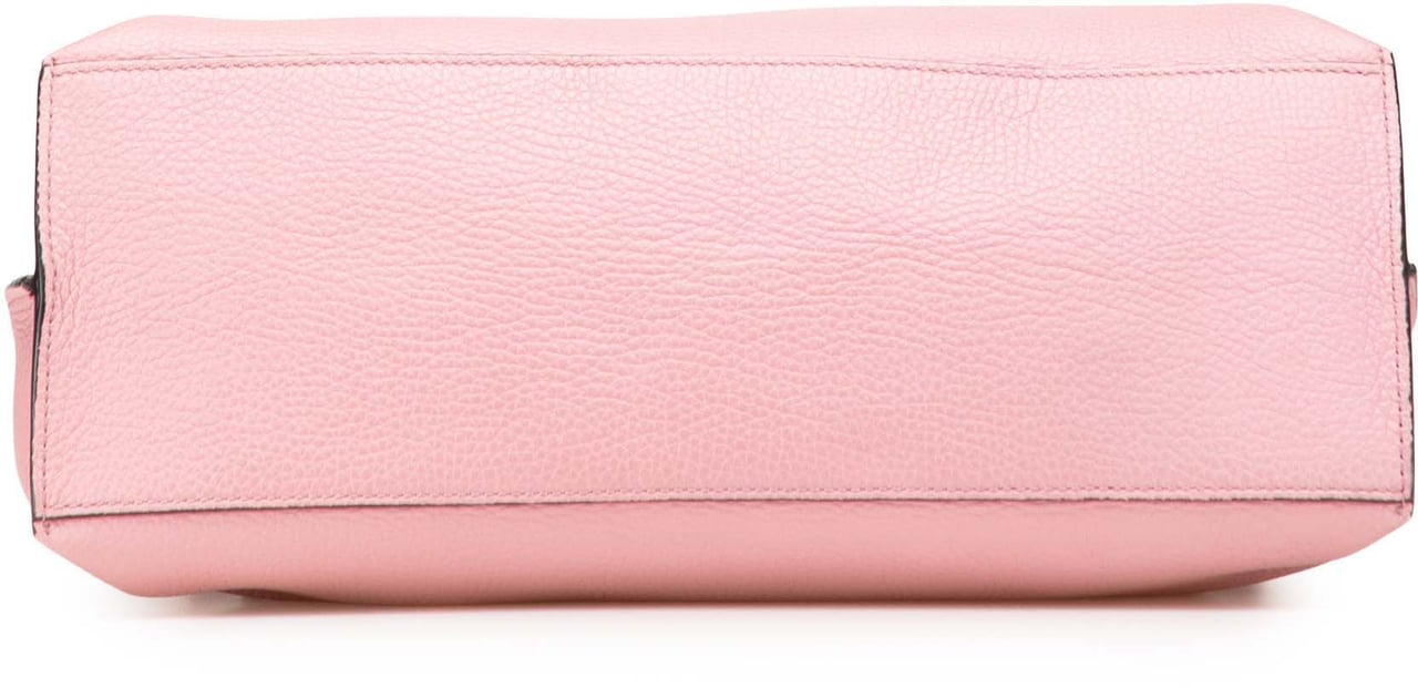 Gucci Medium Leather Bamboo Daily Satchel Roze