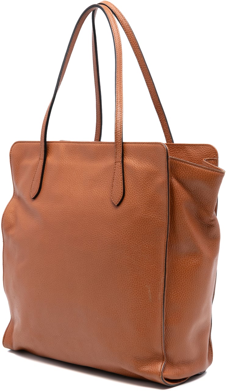 Gucci Dollar Calf Interlocking G Tote Bruin