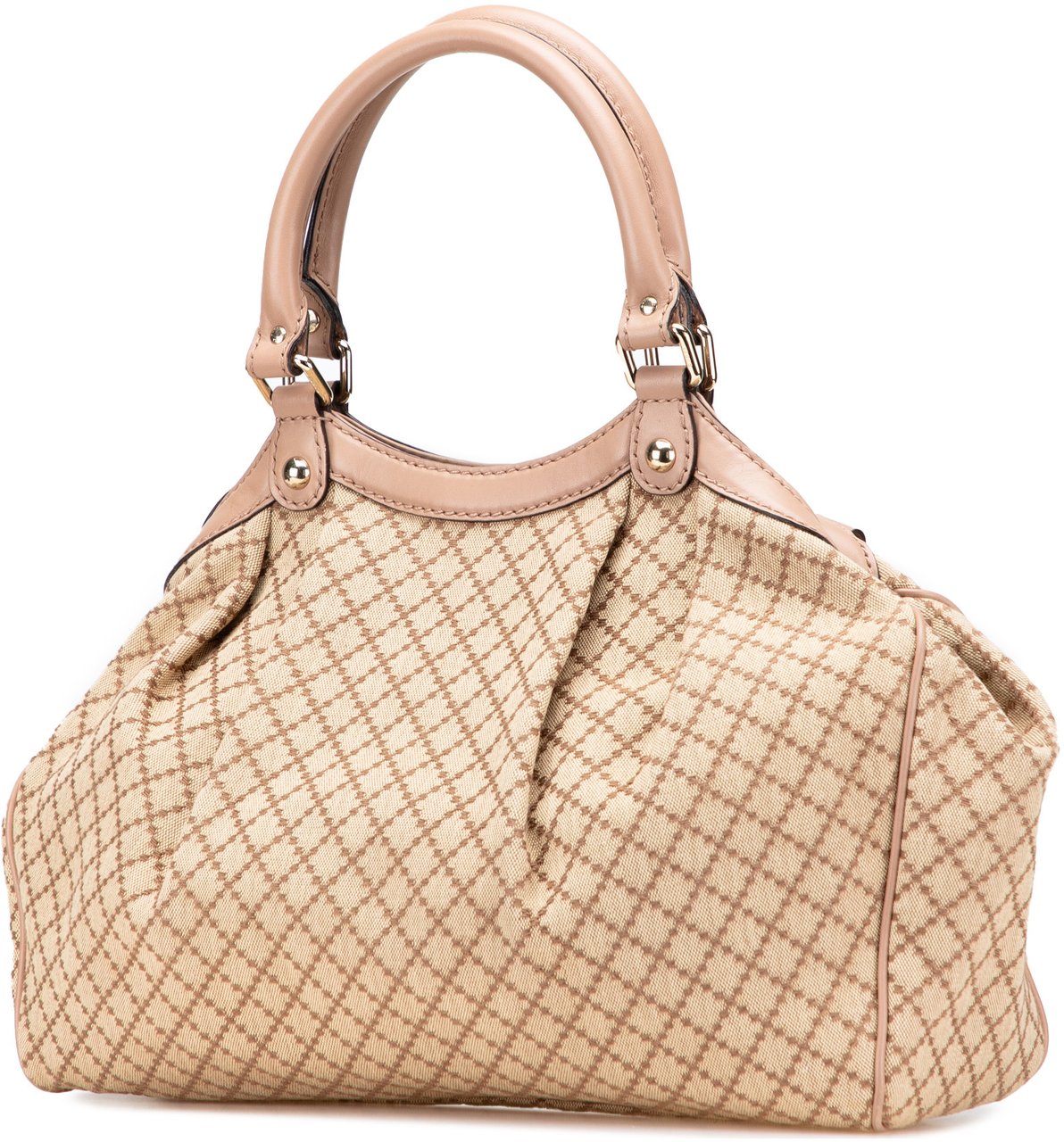 Gucci Medium Diamante Canvas Sukey Tote Bruin